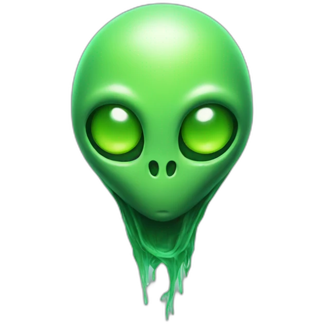 green portal with alien head emoji