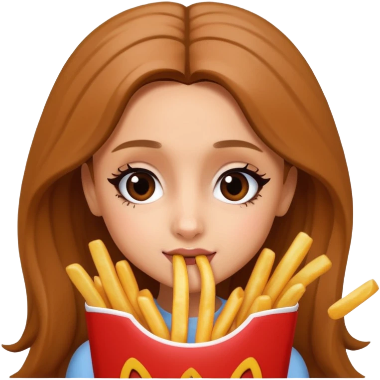 ariana grande munching fries emoji