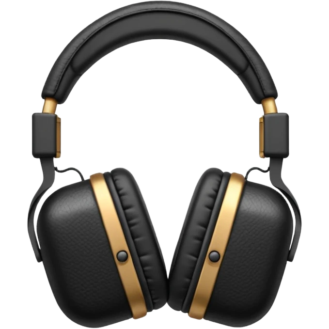 Icon of headphones with square ear pads in the Marshall style. emoji