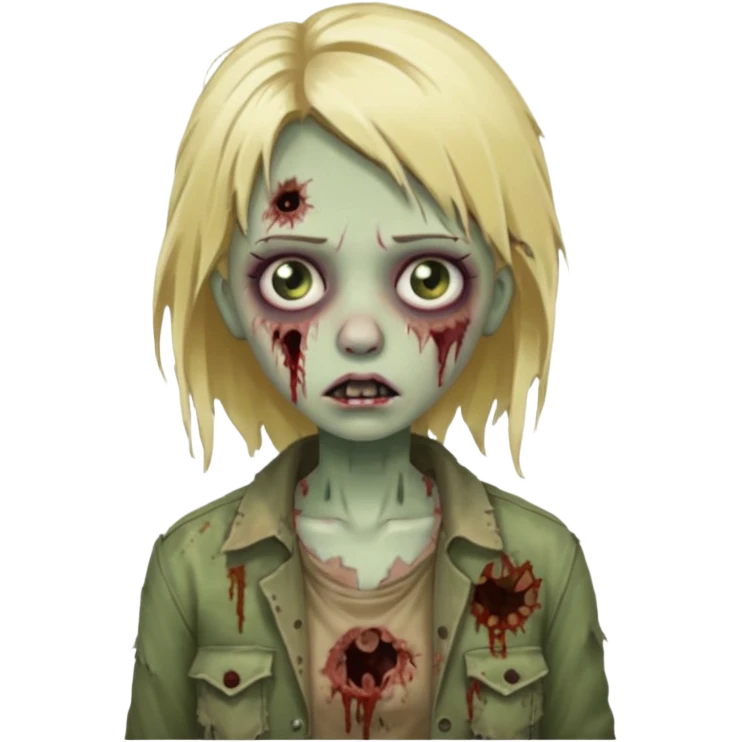 girl zombie with blonde hair emoji