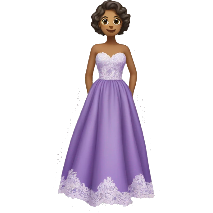 Purple gown dress with lace emoji