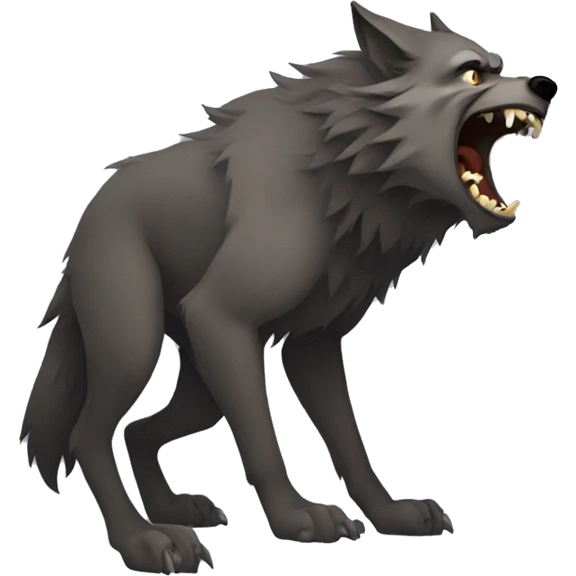 Werewolf howling emoji
