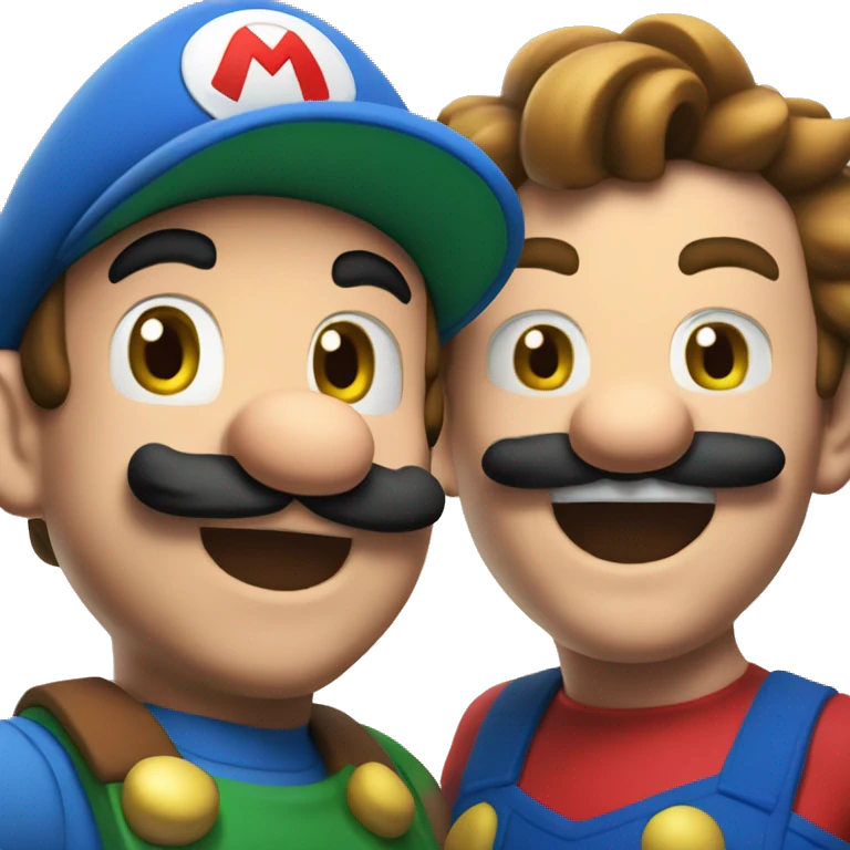 Mario With Luigi emoji