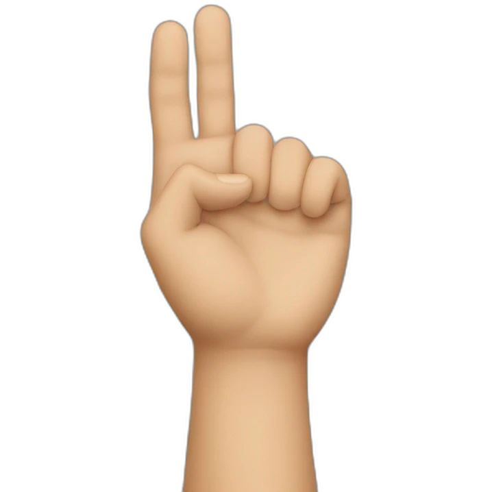 back side of hand raised emoji
