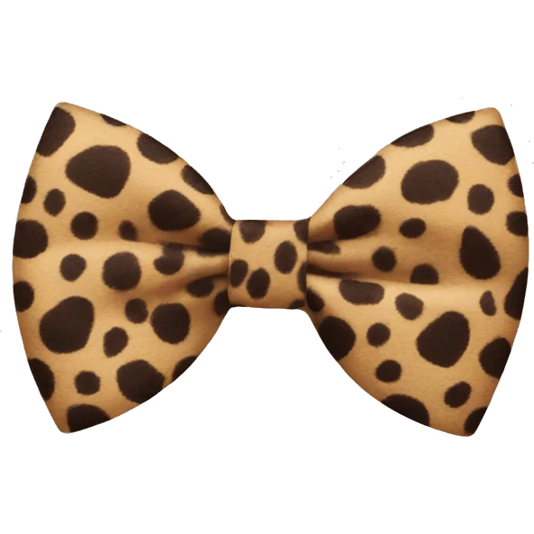 Cheetah print hair bow  emoji