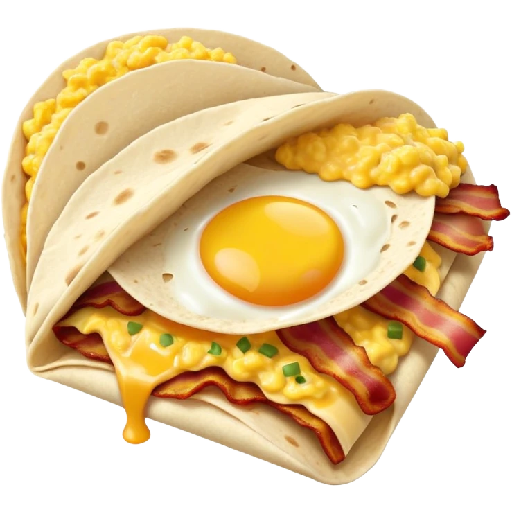 Bacon egg and cheese taco emoji