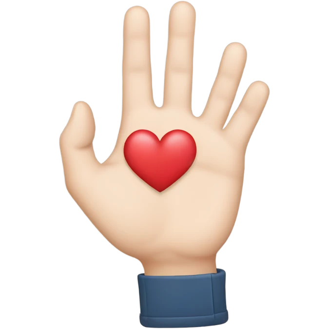 Hand doing Korean heart emoji