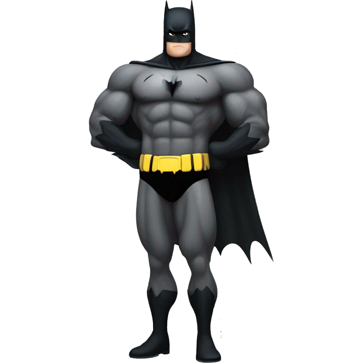 batman bodybuilde with muscel , full body emoji emoji