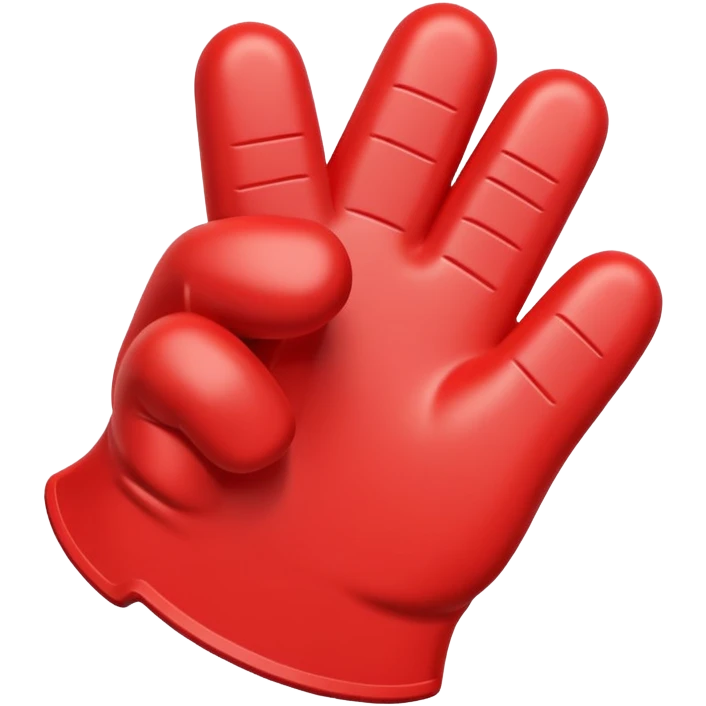 red foam hand  emoji