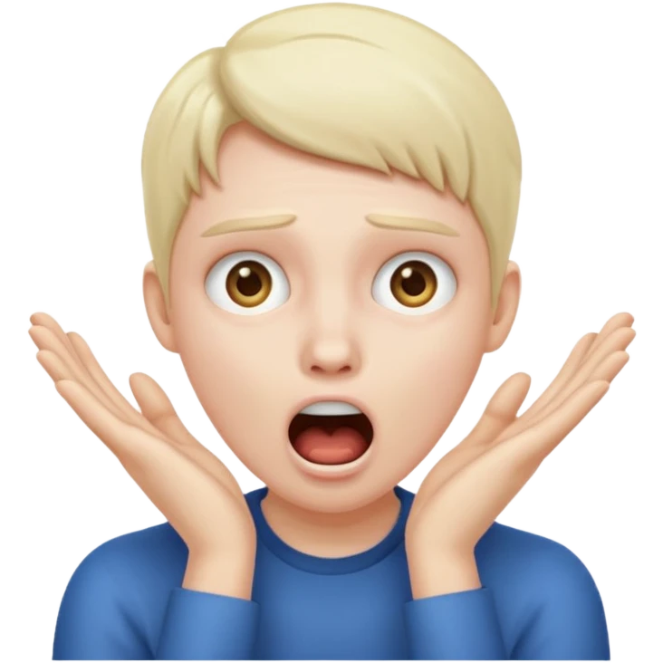 Shocked hands on face emoji