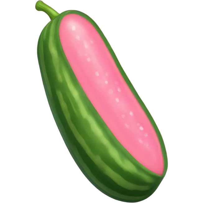 Pink cucumber  emoji