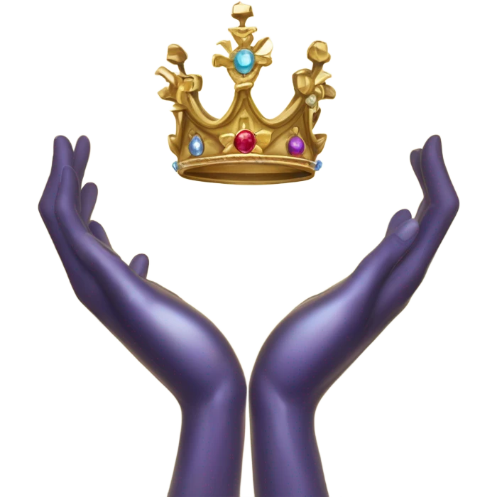 (Hands representing humility, sparkles for blessing, and a crown for the kingdom of heaven) emoji