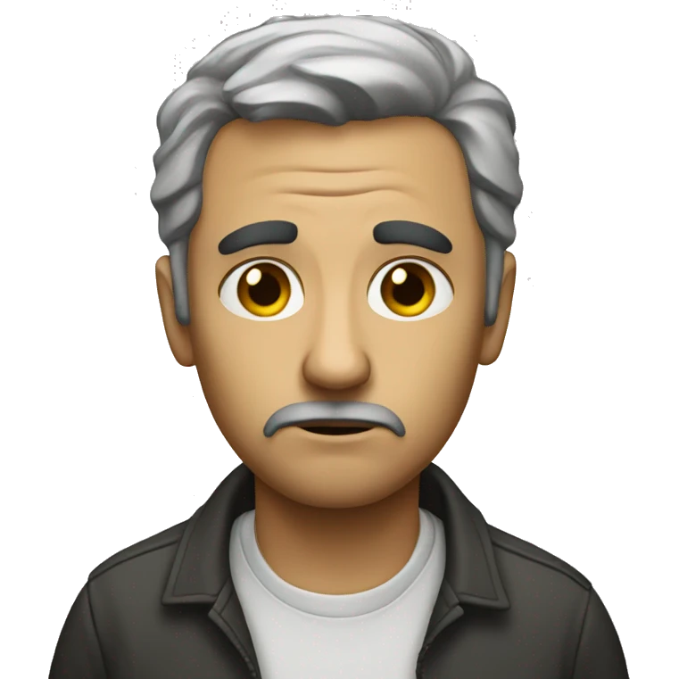 Sad writer emoji