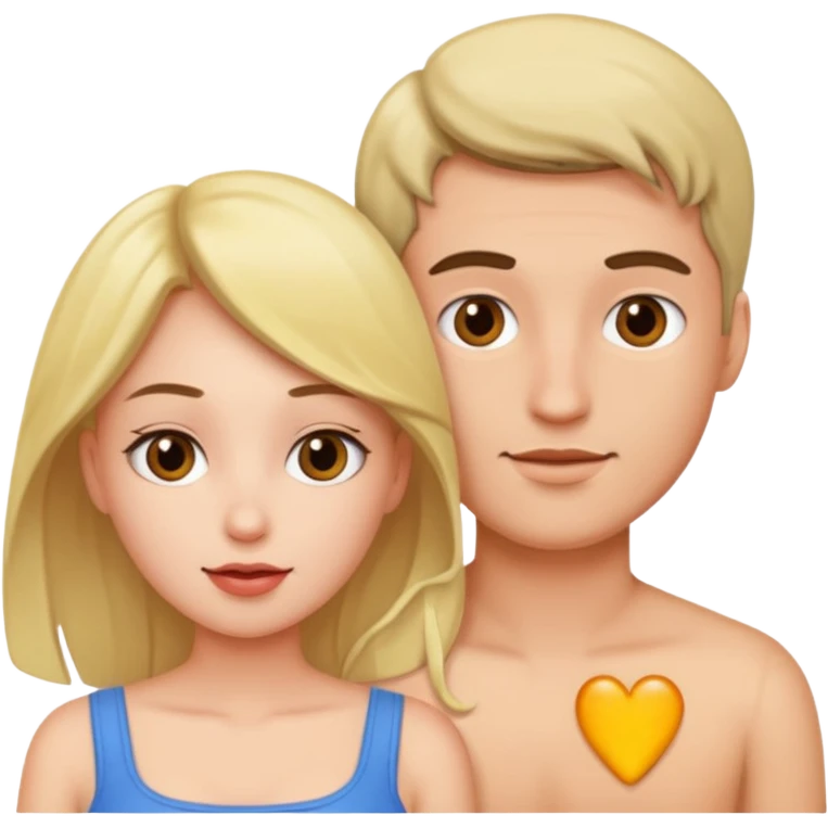 Two people are doing sex, men's penis are in the women's vagina emoji