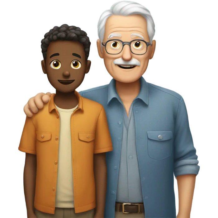  Grandpa with boy emoji
