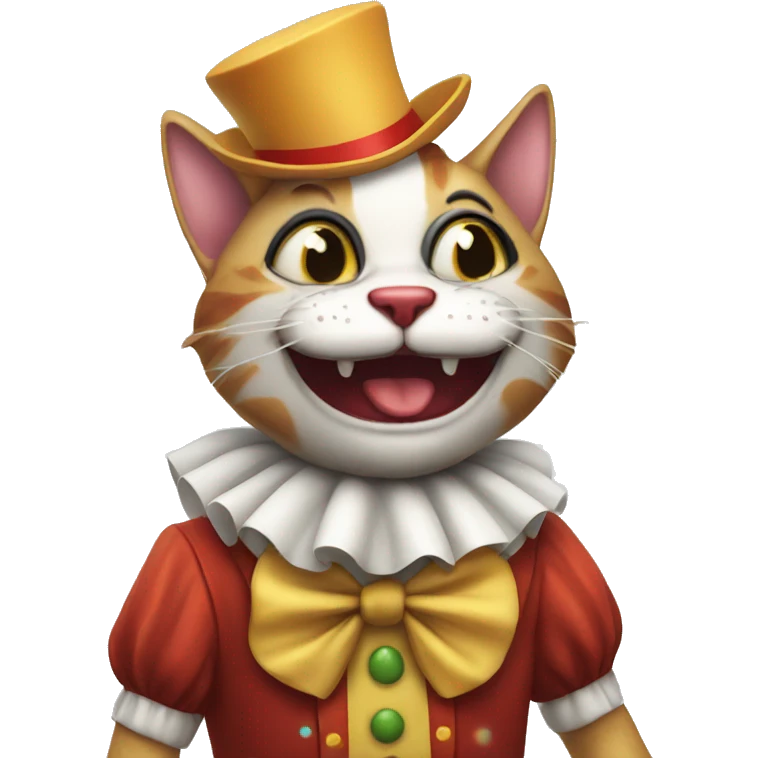 Cute cat clown emoji