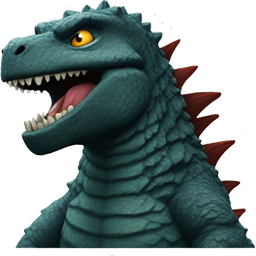 Godzilla with shotty emoji