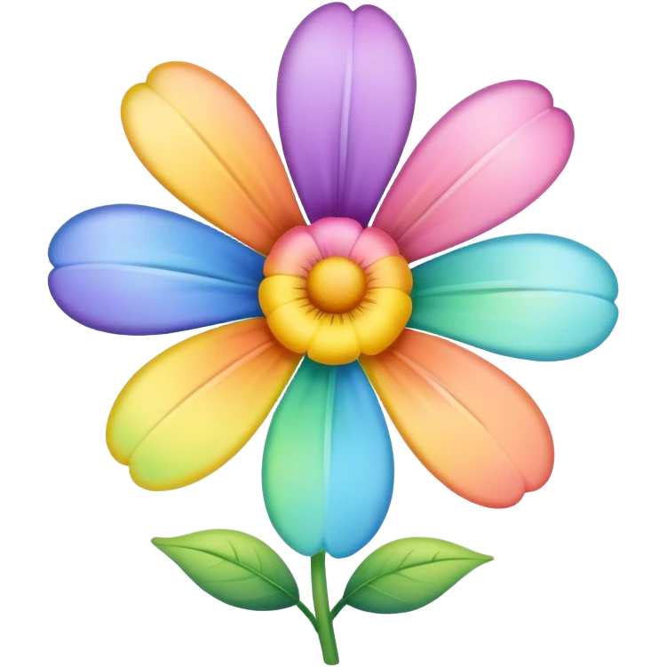 pastel rainbow flower emoji