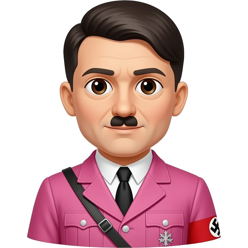 Adolf Hitler with pink clothes emoji