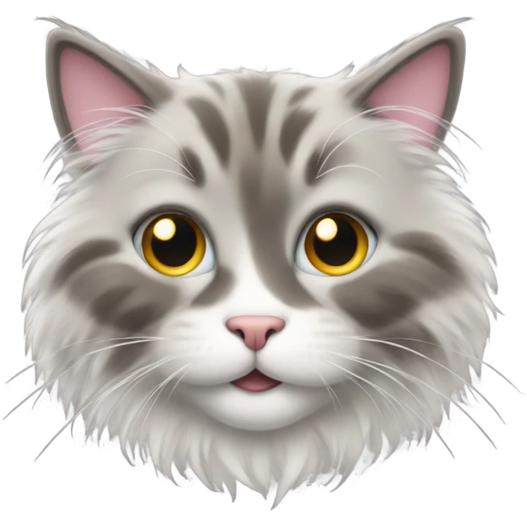 Smiling fluffy  cat emoji