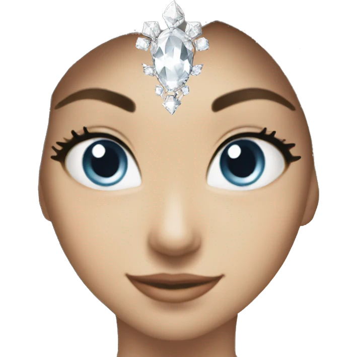 diamond crystal tiara silver emoji