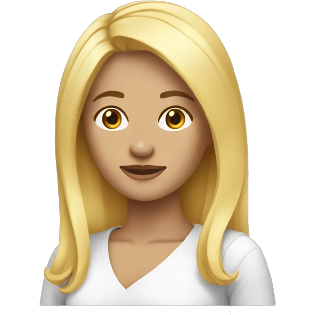 wanita muda rambut blonde  emoji