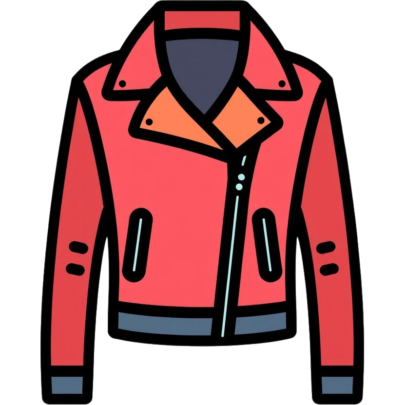 red and black leather jacket emoji