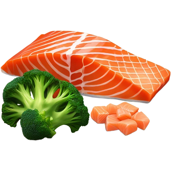 salmon and broccoli emoji