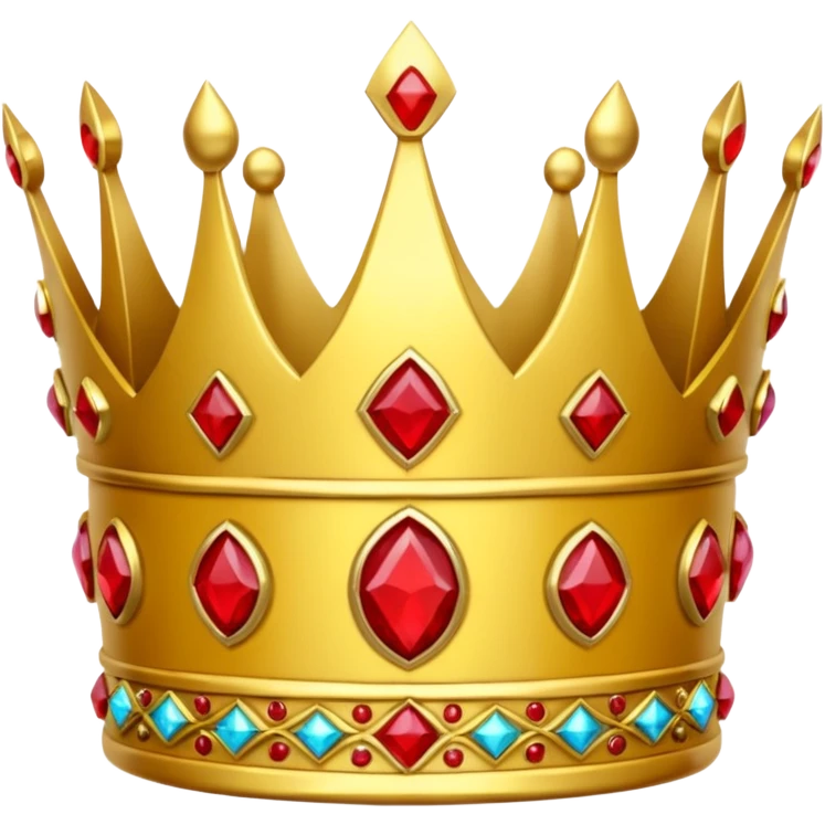 yellow crown with a lot red gems emoji