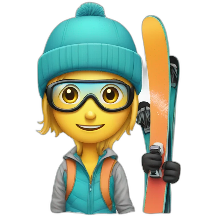 Skis and snowboard emoji
