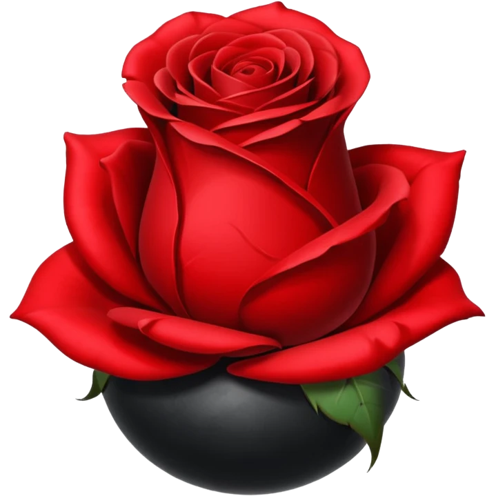 Deep red (#7A0F1E) no gradients, transparent background, high contrast, clean gothic aesthetic, designed to be readable at 128x129px a red rose wrapped around a bomb emoji