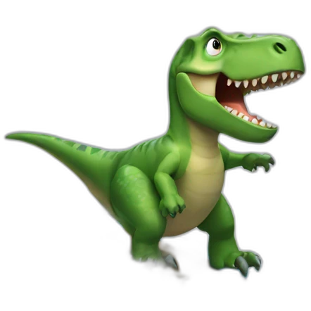 dinosaur surfing emoji