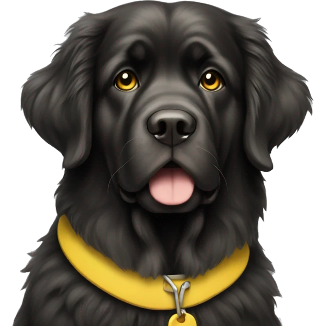 Newfoundland with yellow collar emoji