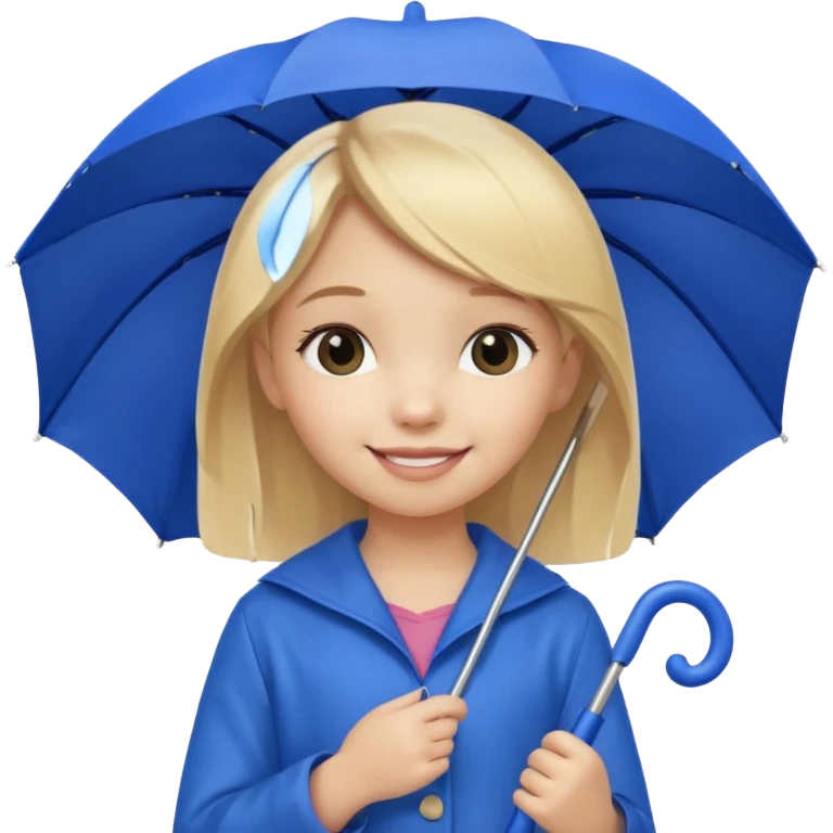 Loutre fille mignonne qui porte un parapluie dans sa main gauche  emoji