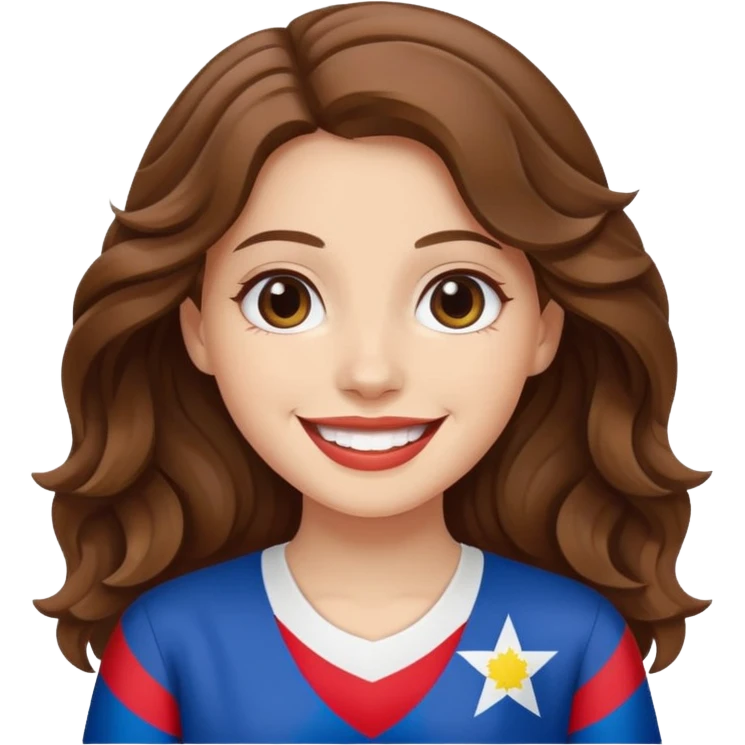 jewish white girl wavy brown hair girl philippine flag emoji