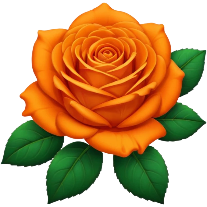 Orange rose emoji