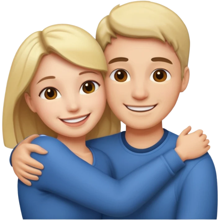 Adults hugging emoji