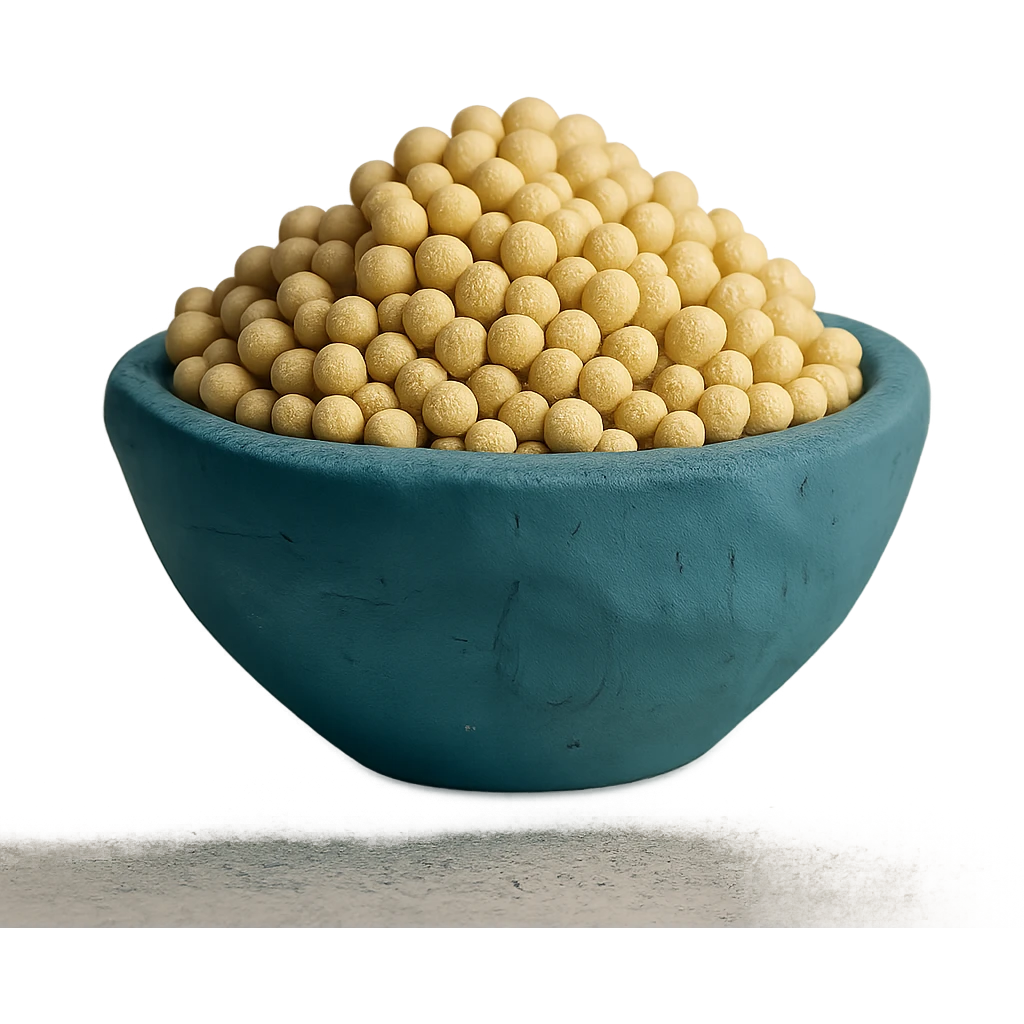 claymation style bowl of quinoa grains emoji