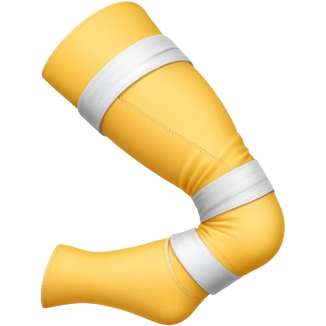 сделай на белом фото эмодзи желтой ноги забинтованное колено emoji