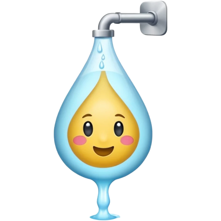 helle leicht gelbliche flüssigkeit fliesst in ein urinalkondom emoji