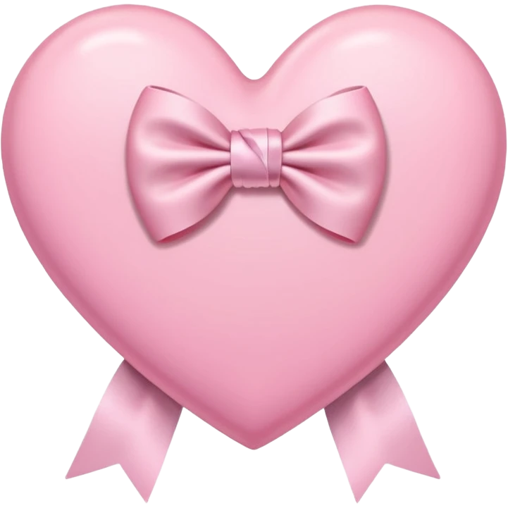 pastel heart with a soft ribbon bow emoji