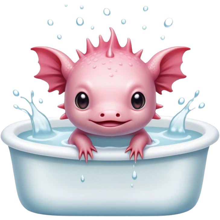 Axolotl having a bath  emoji