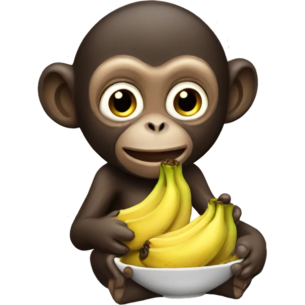Monkey eating abanana emoji