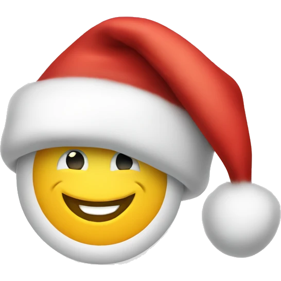Smile face Santa hat emoji