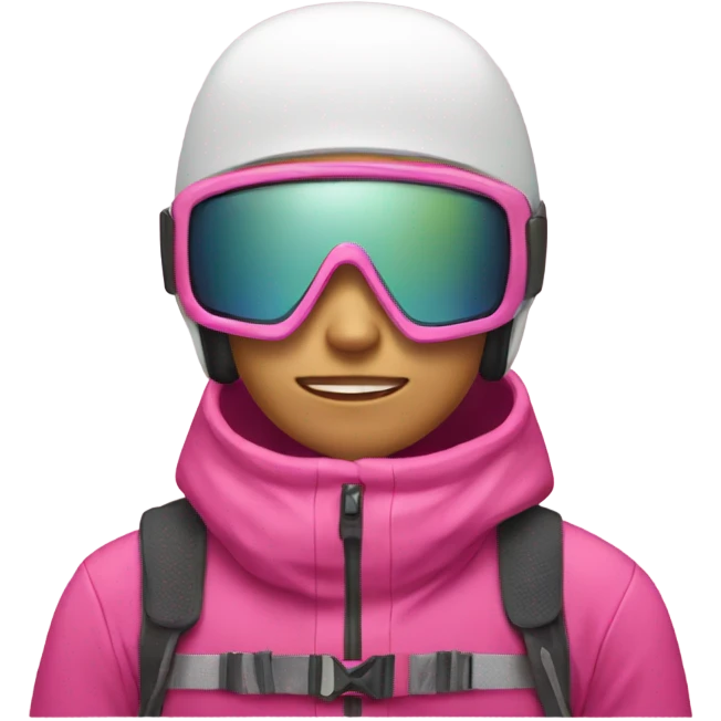Ski gondola pink emoji