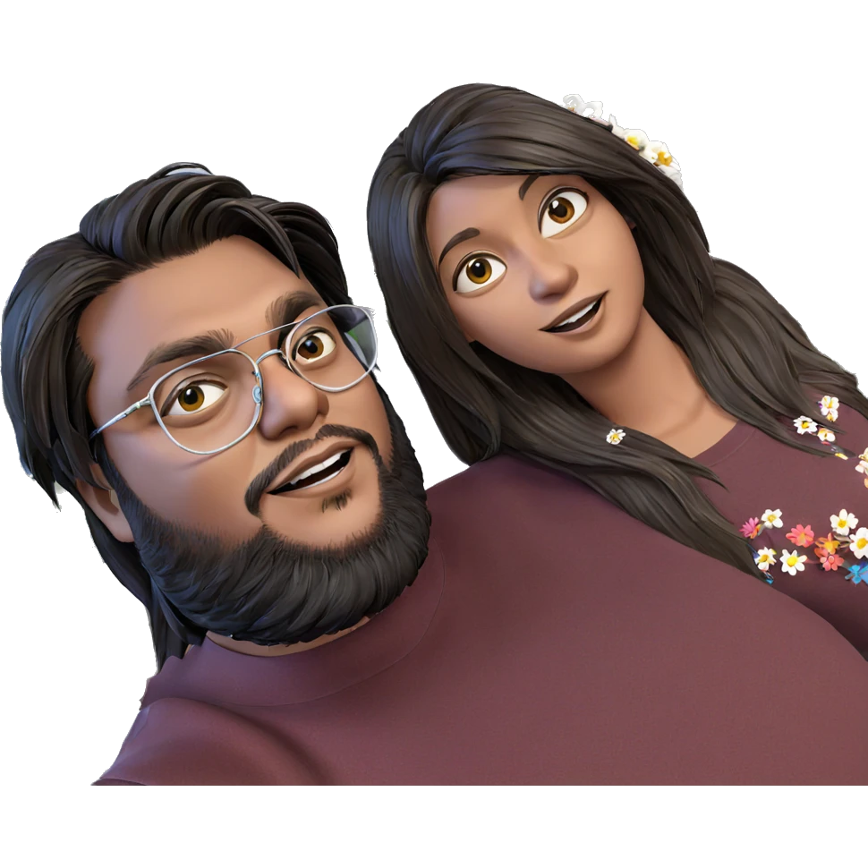 girl and boy with flowers emoji