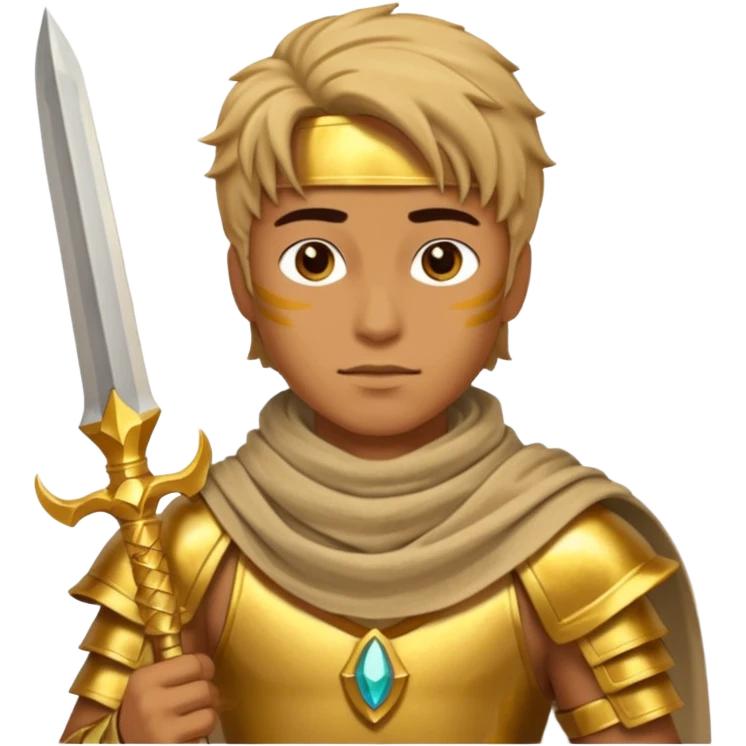 Desert Prince – sand scarf , gold dagger, Golden Princes. emoji
