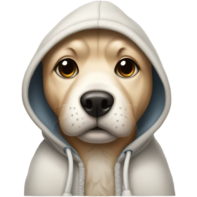 Dog Wearing a Hoodie emoji