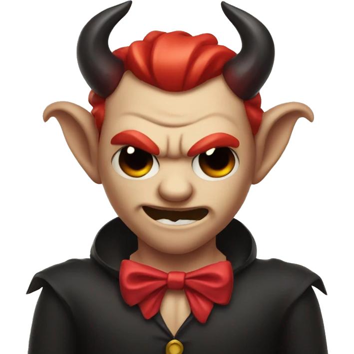 Devil with bow emoji