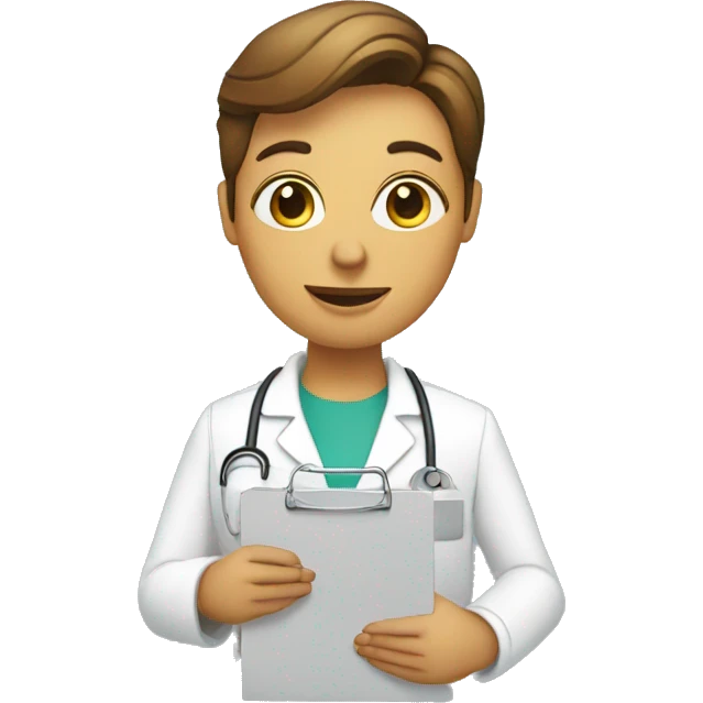 Therapist holding clipboard emoji